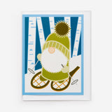 Snowshoe Gnome Card by Cindy Lindgren
