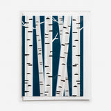 Blue Birch Card by Cindy Lindgren