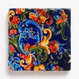 Marble Rosemaling Tile Coaster by Studio Vertu