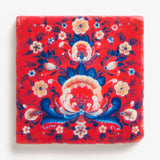 Marble Rosemaling Tile Coaster by Studio Vertu