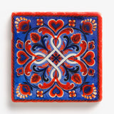 Marble Rosemaling Tile Coaster by Studio Vertu