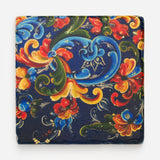 Marble Rosemaling Tile Coaster by Studio Vertu