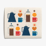 Coffee & Cookies Dishcloth by Cindy Lindgren