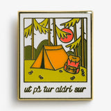 Sinnagrøt Camping Enamel Pin
