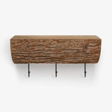 Split Wood Shelf with Hooks by Ragon House