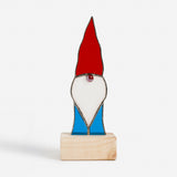 Stained Glass Gnome with Stand by Felicia Pecinovsky