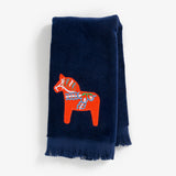 Embroidered Dala Horse Towel