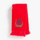 Embroidered Norway Viking Ship Towel
