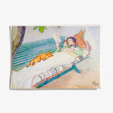 Carl Larsson: Woman Reclining On A Bench Birthday Card