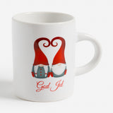 Ceramic Glögg Cup - God Jul Gnome Couple