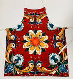Red Rosemaling Apron by VGM Lise Lorentzen