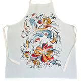 Pale Blue Apron with Rosemaling by VGM Lise Lorentzen