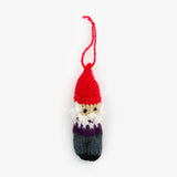 Knitted Nisse Ornament by Karen Trzebiatowski