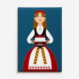 Norwegian Girl Magnet by Cindy Lindgren