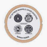 Norway Manhole Cover Coaster Set of Four