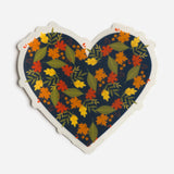 Fall Leaves Heart Sticker