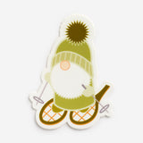 Snowshoe Gnome Sticker by Cindy Lindgren