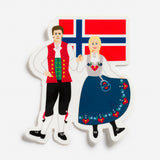 Norwegian Dancer Sticker by Cindy Lindgren