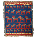 Dala Horse Tapestry Throw