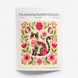Cat & Flowers Dishcloth