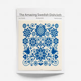 Blue Folk Art Flowers Dishcloth