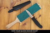 LS1P1 - Dual-Sided Leather Paddle Razor Strop with P1
