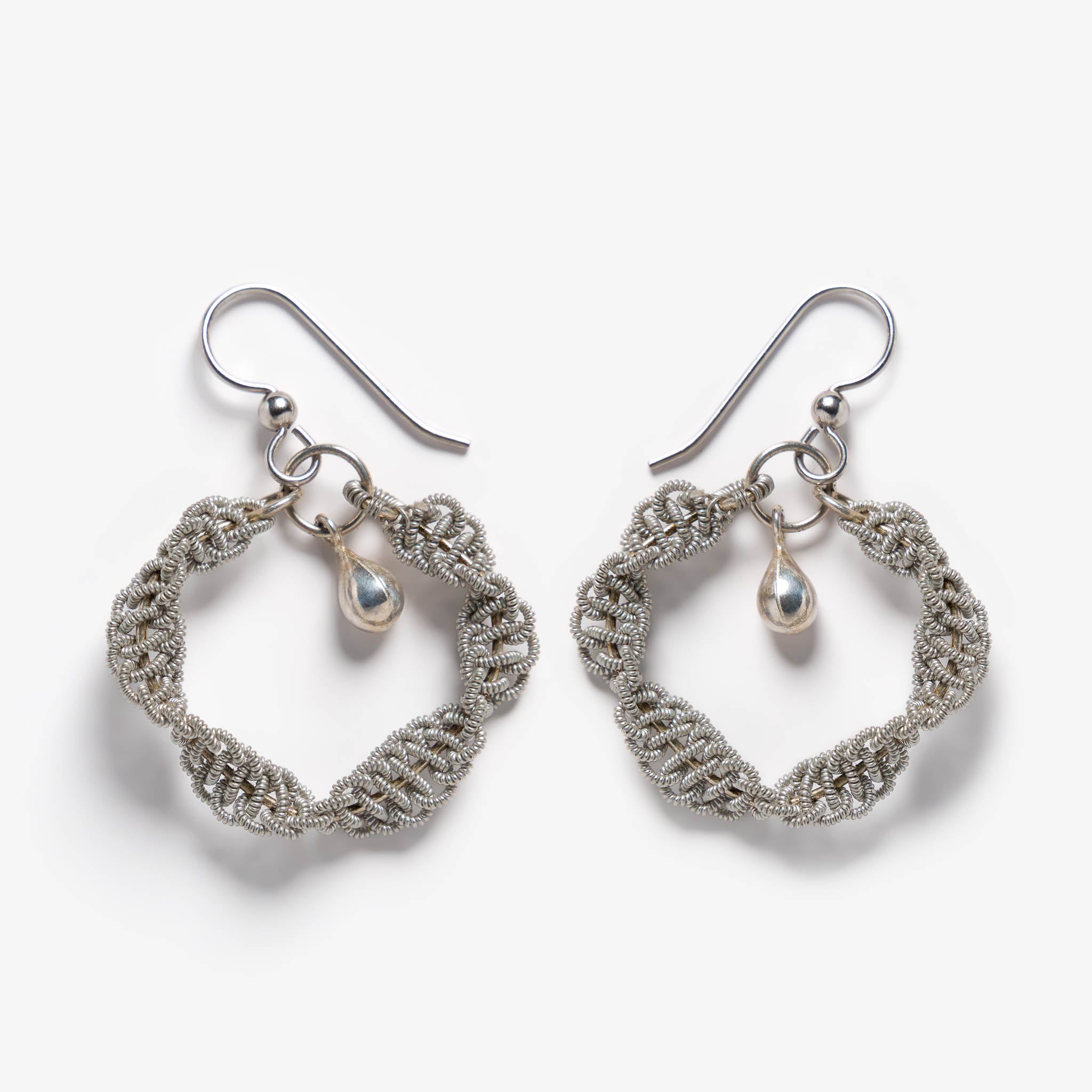 2024-01-24 Sparkly Pewter Thread Earrings (Online)