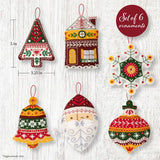Santa’s Nordic Ornaments Felt Kit