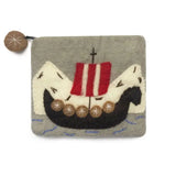 Viking Ship Felt Purse