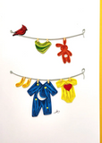 Baby Clotheslines Card by Iconic Quilling