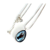Blue Glass Drop Necklace