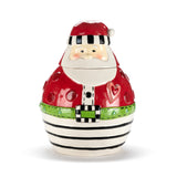 Santa Striped Cookie Jar