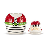 Santa Striped Cookie Jar
