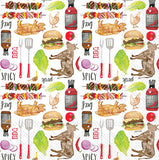 Bbq Pattern Lunch Napkins