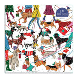 Winter Dogs 500 Piece Puzzle by Louise Cunningham