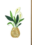 Peace Lily Vase Card by Iconic Quilling