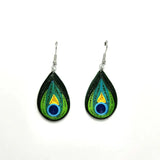 Peacock Feather Earrings by Iconic Quilling