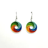 Rainbow Spiral Earrings by Iconic Quilling