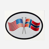 Norway and United States Friendship Flag Decal