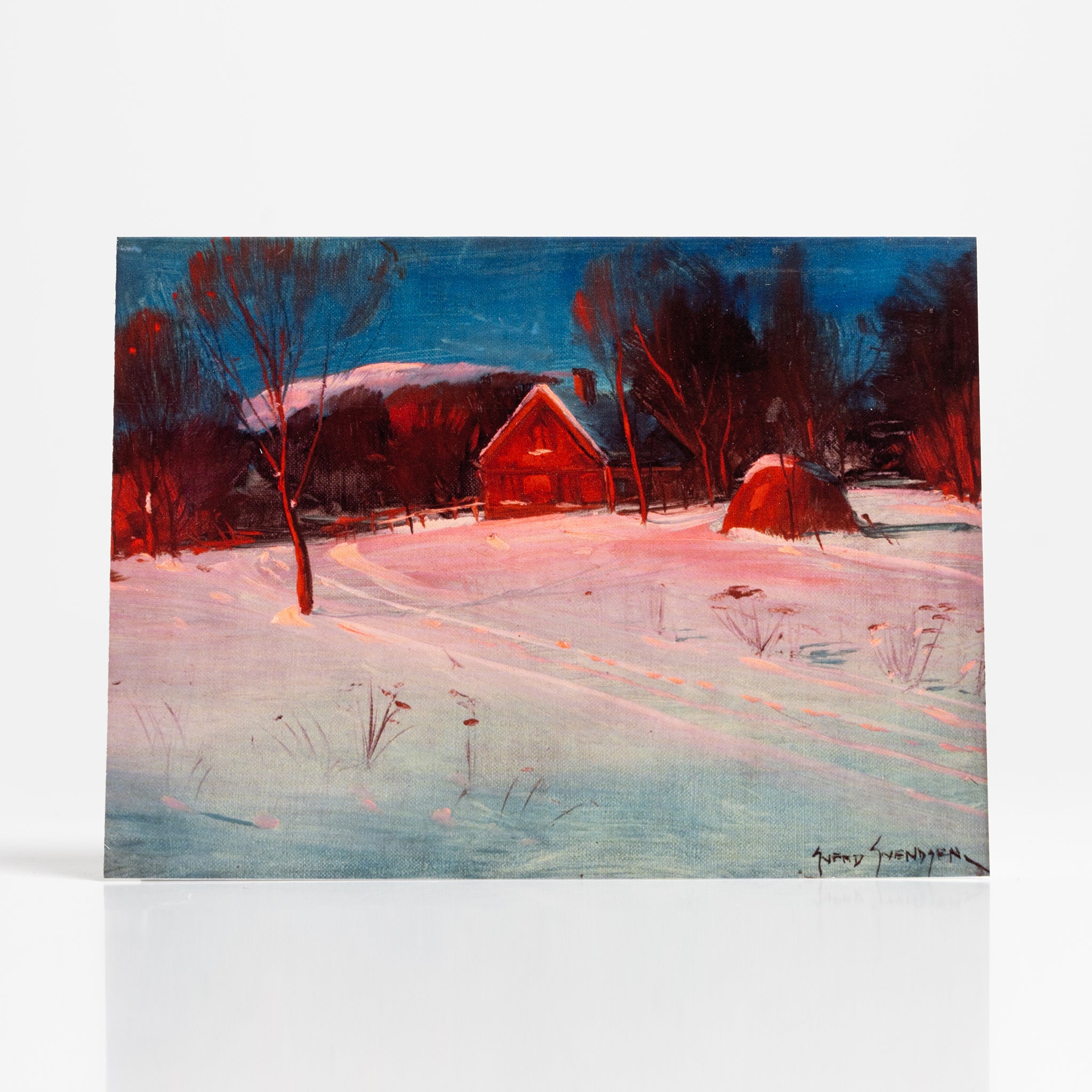 Farm in Winter by Sven Svendsen  - Vesterheim Collection Card
