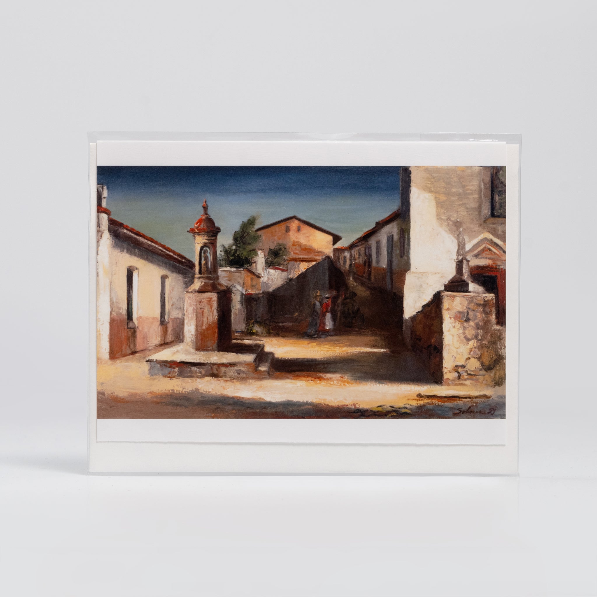 Spanish Village Plaza by Theadore Sohner - Vesterheim Collection Card