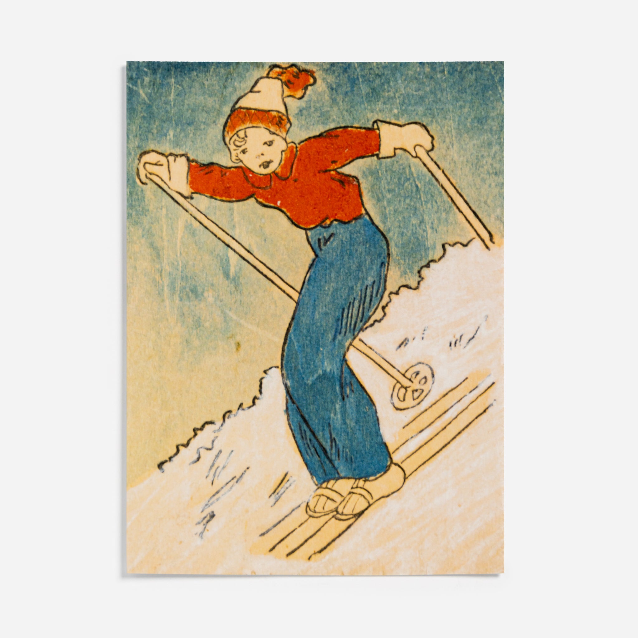 Child On Skis by C.A. Hendrickson  - Vesterheim Collection Card Set