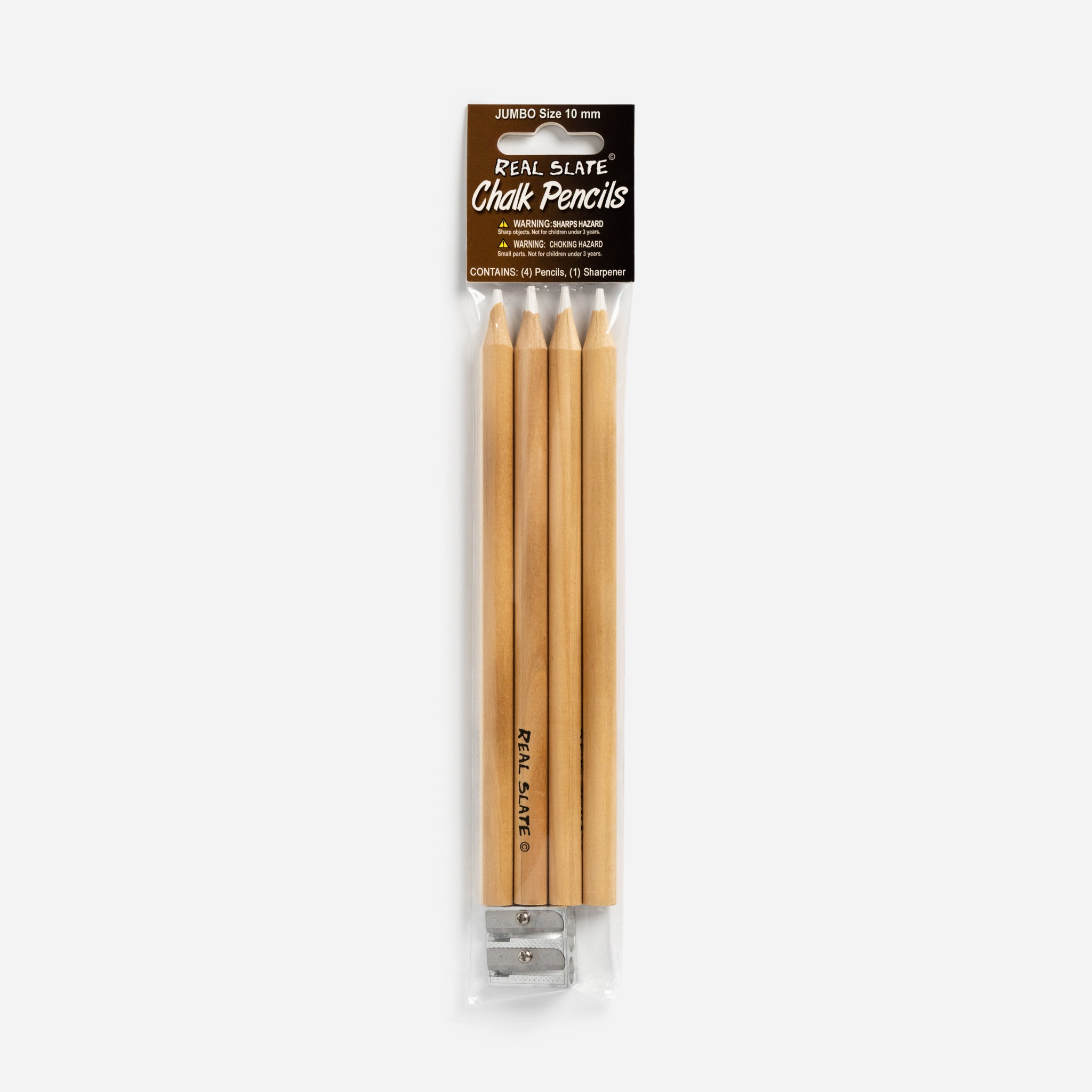 Pepperell Real Slate Chalk Pencils 5/Pkg w/Sharpener