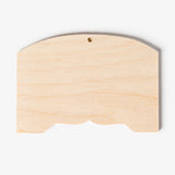 Curved Top Trunk Wooden Ornament