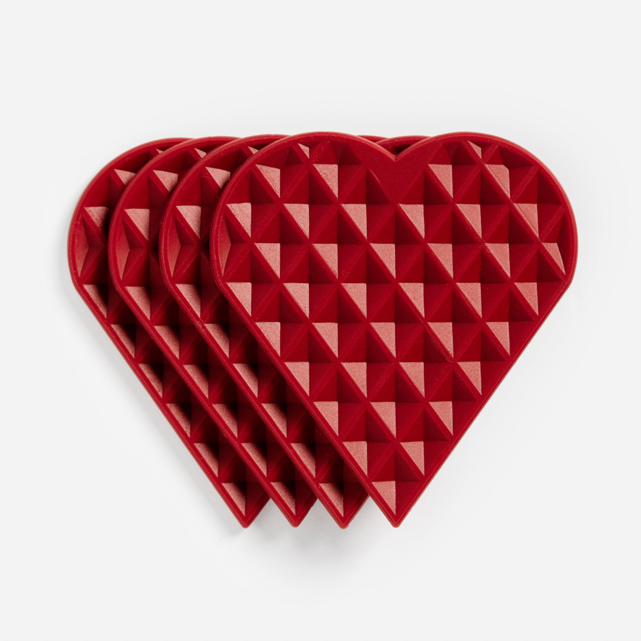 Heart-shaped Waffle Coasters