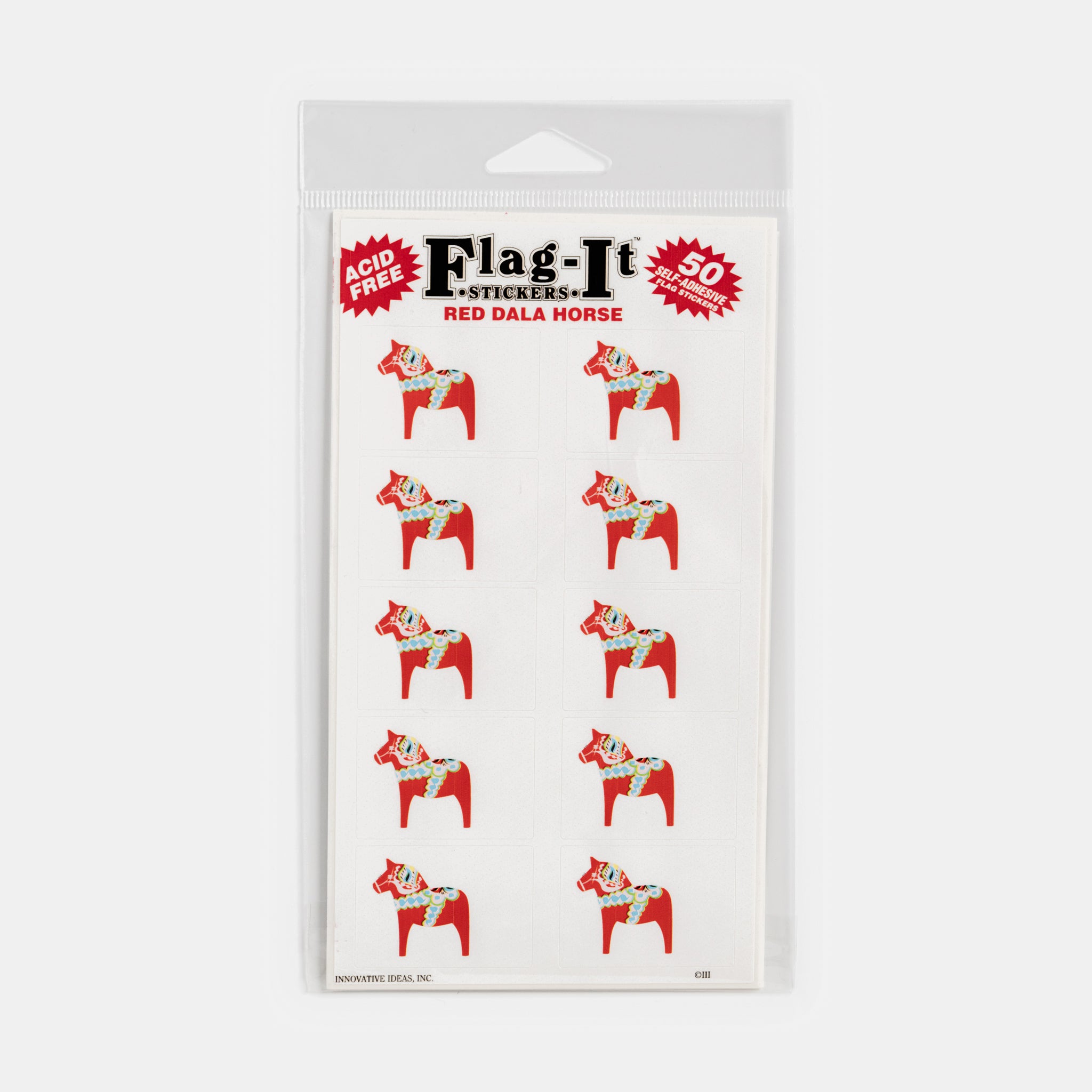 Dala Horse Stickers - Red