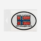 Norwegian Parts Oval Decal
