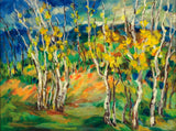 Giclée Print from Vesterheim's Collections - Birches in Norway by Anna Hong 20" x 27"