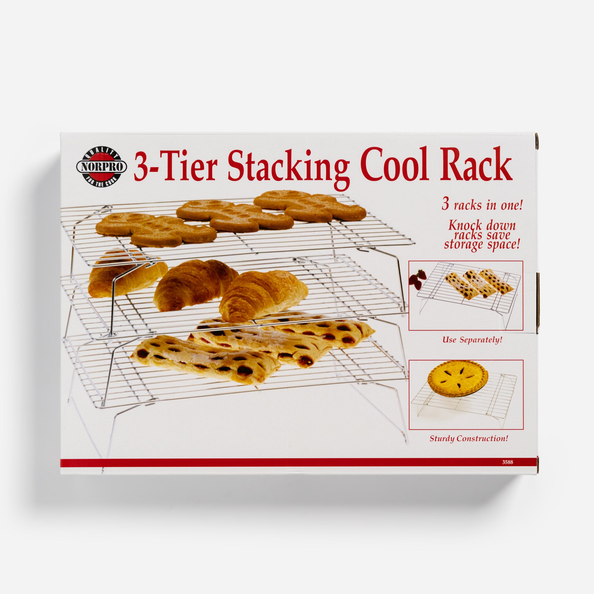 4 Tier Stackable Cooling Rack for Decorating, Cooling, and Cooking