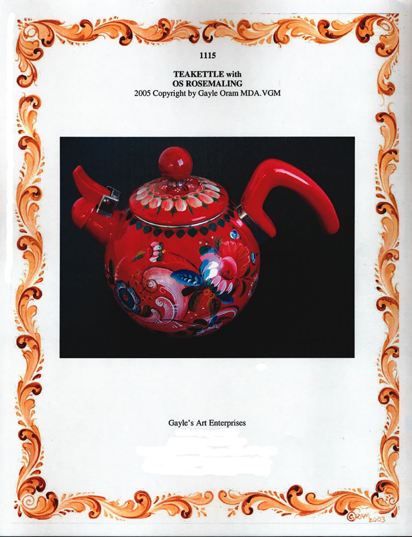 Os-Style Small Tea Kettle Pattern by Gayle Oram – Vesterheim Museum Store